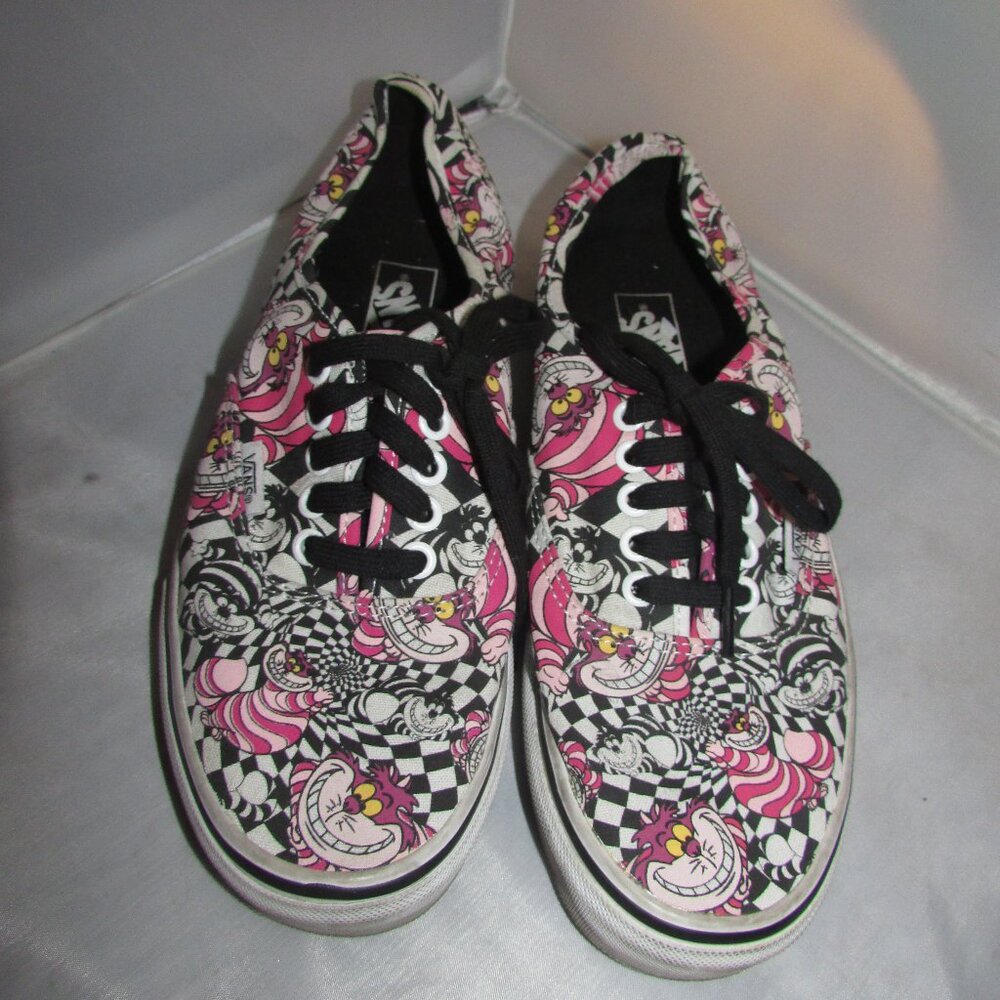 Vans Disney Alice in Wonderland Chesire Cat Men 7.5 Women 9.0 Used As Is